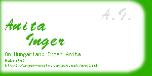 anita inger business card